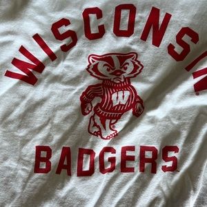 White Wisconsin Badgers T shirt